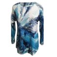 thumbnail image 3 of Abcnature Oversized Plus Size Women Casual Loose Long Sleeve Tops T Shirts Autumn Winter Print High Low Hem T-shirt Ladies Raglan Shirt Tops Pullover Tee Blue XL, 3 of 6