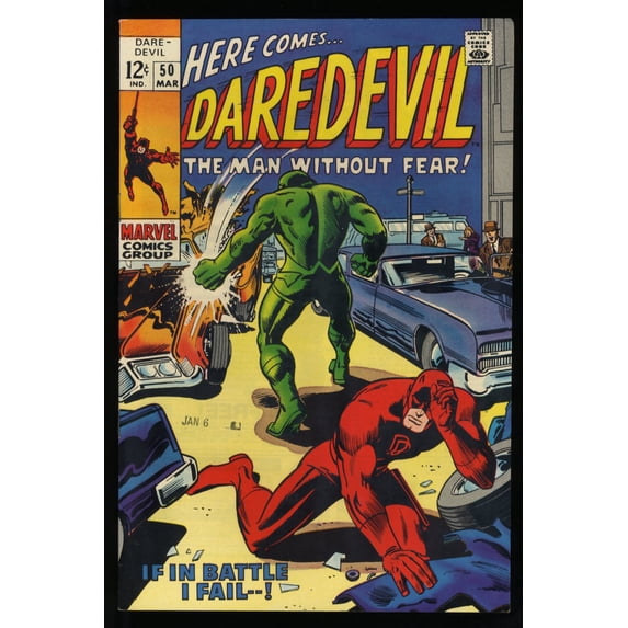 Daredevil #50 NM 9.4 If in Battle I Fail---! Barry Smith Art Comic Book