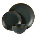 thumbnail image 3 of Gibson Home Hazeltine 12-Piece Matte Black Ceramic Dinnerware Set, 3 of 9