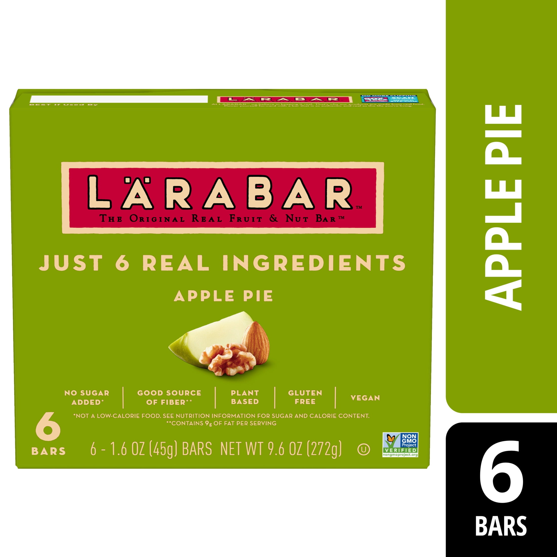 (8 pack) Larabar Apple Pie, Fruit and Nut Bars, Gluten Free and Vegan, 6 Count, 9.6 oz