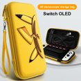thumbnail image 1 of Étui de Protection Compatible avec Nintendo Switch Sac de Rangement Motif 3D Mode Sac de Voyage pour Switch Oled (Jaune Oled, Taille Unique), 1 of 7
