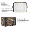 thumbnail image 2 of Yayeee Canvas Storage Basket with Handles for Shelves Fabric Bins Closet Organizer, Colorful Skeleton Sun, 2 of 8