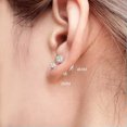 thumbnail image 2 of HOOUN Womens Round Clear CZ Disco Ball Stud Sparkle Earrings Screw Back Surgical Steel-4mm, 2 of 6
