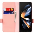 thumbnail image 5 of Compatible with Samsung Galaxy Z Fold 4 Wallet Case,Galaxy Z Fold 4 Case with S Pen Holder,Z Fold 4 5G Case with Card Slots Holder,Genuine Leather Flip Cover Case for Galaxy Z Fold4 (Rosegold), 5 of 14