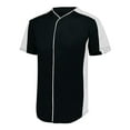 thumbnail image 2 of Augusta XL Full-Button Baseball Jersey Black/White 1655, 2 of 3