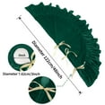 thumbnail image 3 of Sanmadrola Christmas Tree Skirt Green Luxury Ruffled Velvet Plush Fur Skirts Christmas Decorations Indoor Xmas Ornaments Holiday Decor for Home Party Holiday Decorations, 48in, 3 of 7