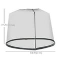 thumbnail image 3 of Outsunny Outdoor Patio 7.5ft Umbrella Table Screen Mosquito Bug Net, Garden Large Umbrella Cover Netting with Zippered Door, Black (Mosquito Netting ONLY), 3 of 10
