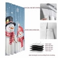 thumbnail image 6 of Blue Ombre Christmas Blackout Curtains for Bedroom/Living Room, Pinch Pleated Black Out Curtains, Xmas Snowman Snowflake Winter Room Darkening Window Drapes with Hooks 2 Panels, 39"x70", 6 of 8