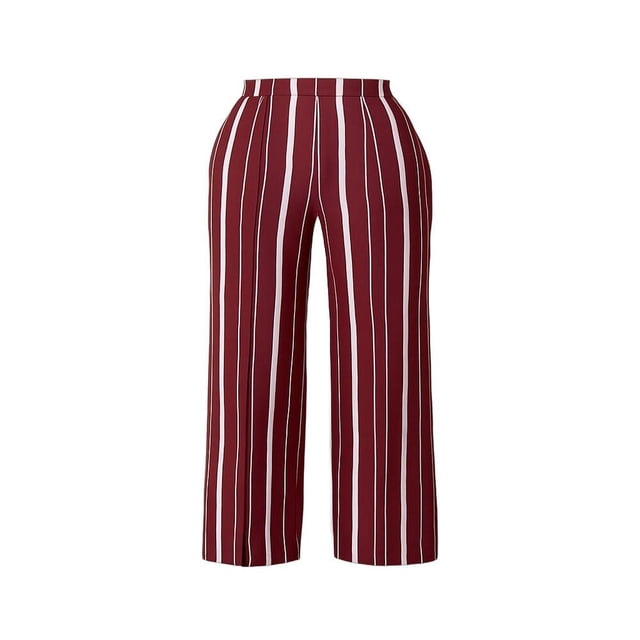 Pantalón George para Mujer, Corte Recto con Pretina Limpia Delantero, Resorte Trasero Vino Talla CH