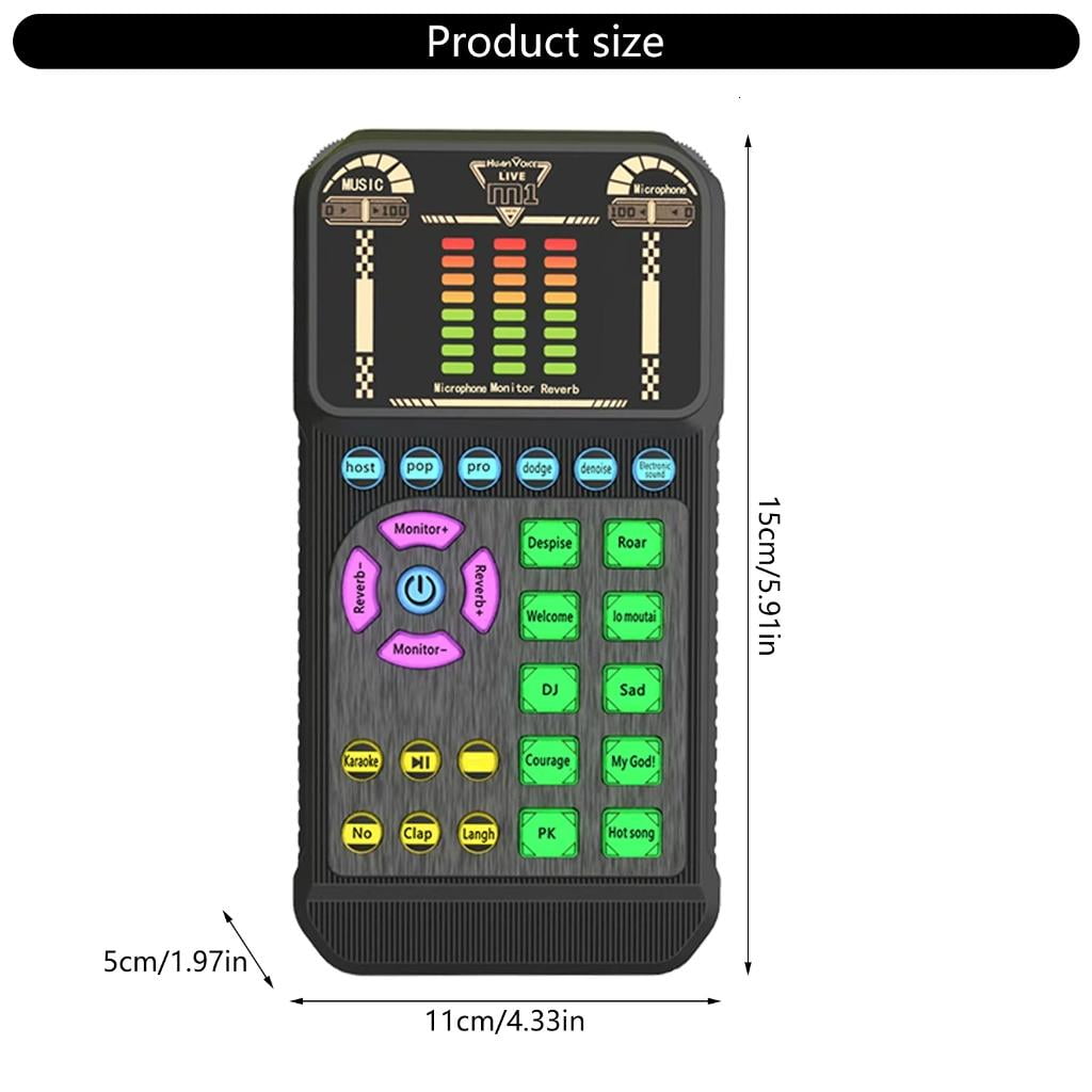 Universal USB Audios Interfaces Sound Card For Gaming Streaming Clear Voice Capture Build
