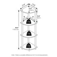 thumbnail image 2 of Furinno Turn-N-Tube 4-Tier Corner Display Rack Multipurpose Shelving Unit, White/White, 2 of 6