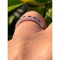 thumbnail image 5 of ORLOV DIAMONDS 2.00Ct Round Cut Lab Created Red Ruby Wedding Band Ring for Women 14K White Gold Plated, 5 of 5