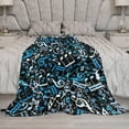 thumbnail image 5 of Blue Musical Notes Pattern Flannel Fleece Throw Blanket 50x60 Inches Soft Blanket for Couch,Cozy,Warm,Lightweight, 5 of 6