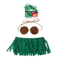 thumbnail image 3 of AZXY Luau Porch Goose Outfit Set, Tropical Hula Grass Skirt Bikini Top Floral Headband Costume for 23 Inch Lawn Goose Statue, Outdoor Front Porch Garden Patio Yard Summer Beach Party Farmhouse Decor, 3 of 7