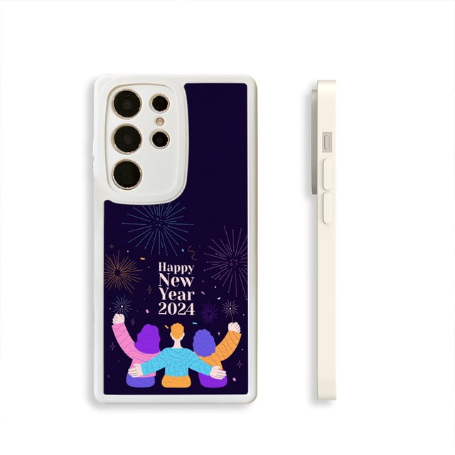 Agregue un toque de fantasía a su iPhone: funda de teléfono plateada mate de doble capa con ilustración colorida para iPhone 15 Pro Max 14 13 12 Pro 11