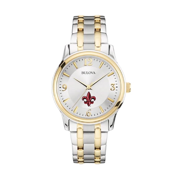 Bulova Silver/Gold Louisiana Ragin' Cajuns Classic Two-Tone Round Watch