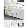 thumbnail image 5 of Full Size Flat Sheet Only, Spring Floral Soft Brushed Microfiber Bed Sheets, Elegant Butterfly Summer Botanical Hotel Quality Breathable Bedding Top Sheet, Easy Care, 81"x96", 5 of 9