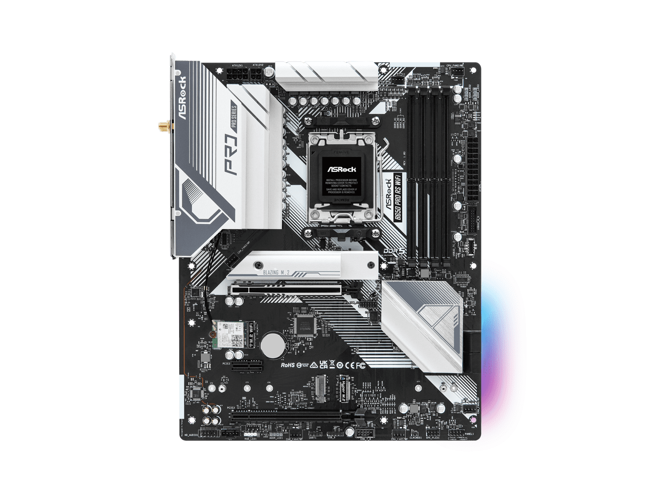 ASRock B650 Pro RS WiFi AM5 AMD B650 SATA 6Gb/s ATX Motherboard