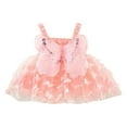 thumbnail image 1 of Bébé Filles Robe 3D Papillon Ruché Sans Manches Couches Robe Cami Été Vêtements Décontractés Robe Princesse, 1 of 7