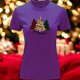 thumbnail image 3 of Playera Blusa Con estampado de Pinos De Navidad Merry Christmas Color Morado Talla Chica Marca Emil SaEs, 3 of 4