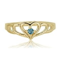 thumbnail image 2 of AVORA 10K Yellow Gold December Birthstone-Genuine Blue Topaz  Ring, Size 4  - Size 4, 2 of 5