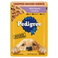 thumbnail image 3 of (6 pack) Pedigre Chopped Ground Dinner Meaty Hearty Chicken Wet Dog Food, 3.5 Oz Pouches, 3 of 7