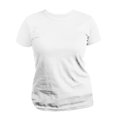 thumbnail image 1 of Camiseta de manga corta ajustada para mujer (Made in England) (Blanco), 1 of 1