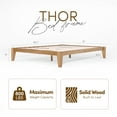 thumbnail image 2 of allforwood Thor Solid Wood Bed Frame - Standard King - Japanese Joinery Bed Frame - Wood Slat Support - No Box Spring Needed - Easy Assembly - Minimalist & Modern Style (Light Brown, King), 2 of 5