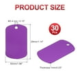 thumbnail image 2 of Uxcell Metal Stamping Blanks Tags Anodized Aluminum Blank Dog Tags Rectangle Laser Engraving Blanks ID Name Purple, 2 of 7