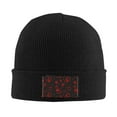 thumbnail image 2 of ZICANCN Red Horror Hand Print Knit Beanie Hat, Winter Cap Soft Warm Classic Hats for Men Women, Black, 2 of 8
