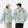 thumbnail image 6 of Kll Vintage Floral Print Men'S Women’s Upf 50+ Sun Protection Outdoor Hoodie Jacket Long Sleeve Fishing Hiking Performance Shirt- Small, 6 of 8