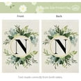thumbnail image 6 of Crowned Beauty Monogram Letter N Garden Flag Floral 12x18 Inch Double Sided for Outside Small Burlap Family Last Name Initial Yard Flag CF776-12, 6 of 13