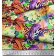 thumbnail image 2 of Soimoi Polyester Crepe Fabric Animal Skin & Tropical Flower Print Sewing Fabric Yard 42 Inch Wide, 2 of 3