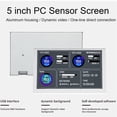 thumbnail image 2 of PC Temperature Display, Brightness Adjustable DIY Theme 360 Degree Rotation 5in IPS 800x480 Resolution White Computer CPU Monitor  For Desktop, 2 of 7