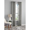 thumbnail image 2 of (1 pack) Mainstays Textured Faux Silk Light Filtering Grommet Curtain Panel, Set of 2, Silver, 37” W x 95” L, 2 of 6