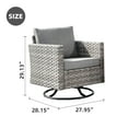 thumbnail image 4 of Vcatnet Dark Gray Wicker Swivel Rocking Chair for Garden, 4 of 6