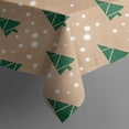 thumbnail image 4 of Brown Christmas Tree Pattern Rectangle Tablecloth 60"x120",Waterproof Polyester Rectangle Table Cloth, Wipeable Spillproof Polyester Tablecloth for Dining, Camping, Indoor and Outdoor, 4 of 6