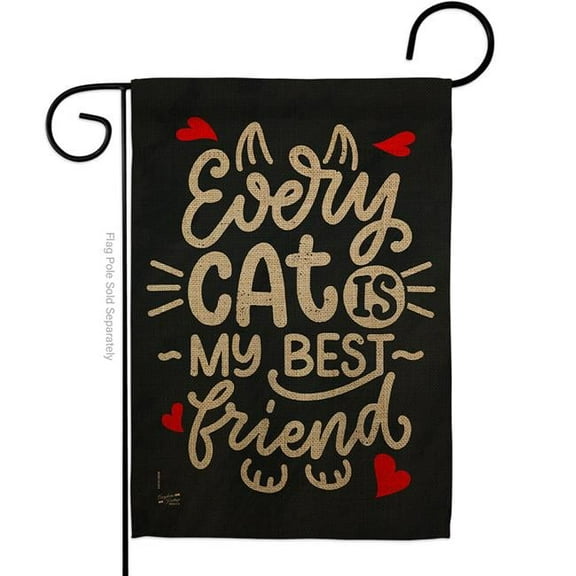 Angeleno Heritage G135221-BO Every Cat Animals 13 x 18.5 in. Double-Sided Decorative Vertical Garden Flags for House Decoration Banner Yard Gift