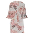 thumbnail image 4 of SMihono Robes d'Été Bohémiennes pour Femmes Grande Taille Été Décontracté Manches Courtes Col en V Imprimé Pagode Robe Ample, 4 of 5