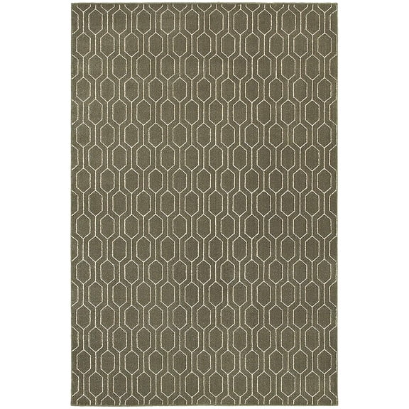Addison Heights Evans Lattice Grey/Ivory Rug