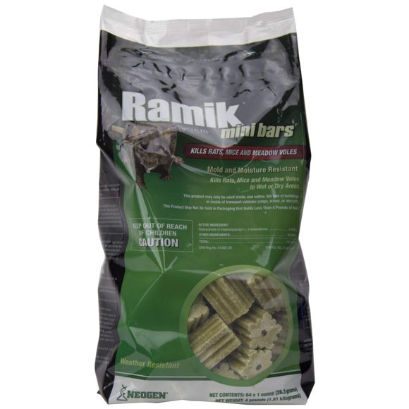 Minibarritas de cebo Rodenticide Neogen Ramik de 1,8 kg con sabor a pescado