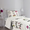 thumbnail image 5 of Ambesonne Chill Quilted Bedspread Set 2 Pcs, Happy Sweetest Day, Twin Size, Multicolor, 5 of 6