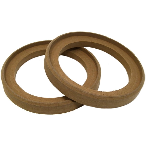 1 PAIR OF 6.5" MDF SPEAKER MOUNTING SPACER RECESSED FIBERGLASSING RINGS