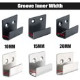 thumbnail image 3 of Stainless steel picture rail hooks, Picture hangers, Mirror clamps, Mirror fittings, Hanging set (20 mm internal width), 3 of 5