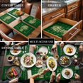thumbnail image 2 of Lucky Words on Green Background Placemats Set of 6,Wipeable Washable Table Mats for Dining Tables, St. Patrick's Day Grass Place Mats for Kitchen Event Party Tabletop Decor, 2 of 9