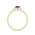 thumbnail image 2 of ANGARA Natural 1.15 Ct. Amethyst with Diamond Classic Ring in 14K Yellow Gold for Women (Ring Size: 12), 2 of 10