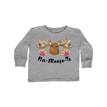 

Inktastic Na-Moose-Te Cute Moose Greeting Gift Toddler Boy or Toddler Girl Long Sleeve T-Shirt