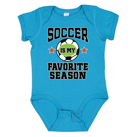 

Inktastic Soccer is My Favorite Season Boys or Girls Baby Bodysuit
