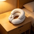 thumbnail image 5 of Inflatable Travel Neck Pillow, Press To Inflate Air Cushion, Double Layer Ergonomic Neck Support Pillow For Airplane Car Train Office Travel Rest Portable Head Support, 5 of 5