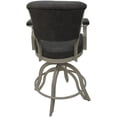 thumbnail image 5 of Miami Bar Height 30"Swivel Tilt Metal Bar Stool-Charcoal Gray Fabric-Beige Frame, 5 of 5